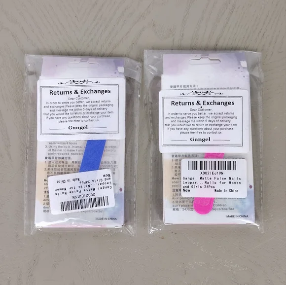 Leopard Accent False Nails - 2 packs - Picture 3 of 3